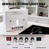 CUTANGELAR Professional Jewelry Photography Light Box Set with 360° Rotation, 4 Adjustable-Brightness Fill Lights (3000–5500 K) and Softbox Color Temperature (TB20) view 4