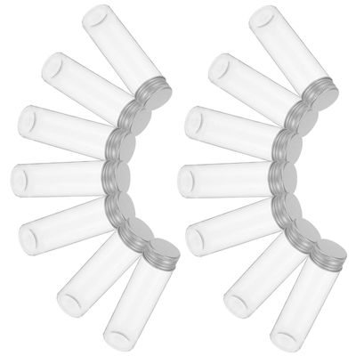 SKISUNO 30 Small Transparent 50 mL Glass Bottles with Aluminum Lids, Leakproof, Heat-Resistant and Reusable for Kitchen and Wedding
