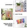 JEWEDECO 6 Sheets Self-Adhesive Vinyl Letter Stickers view 3