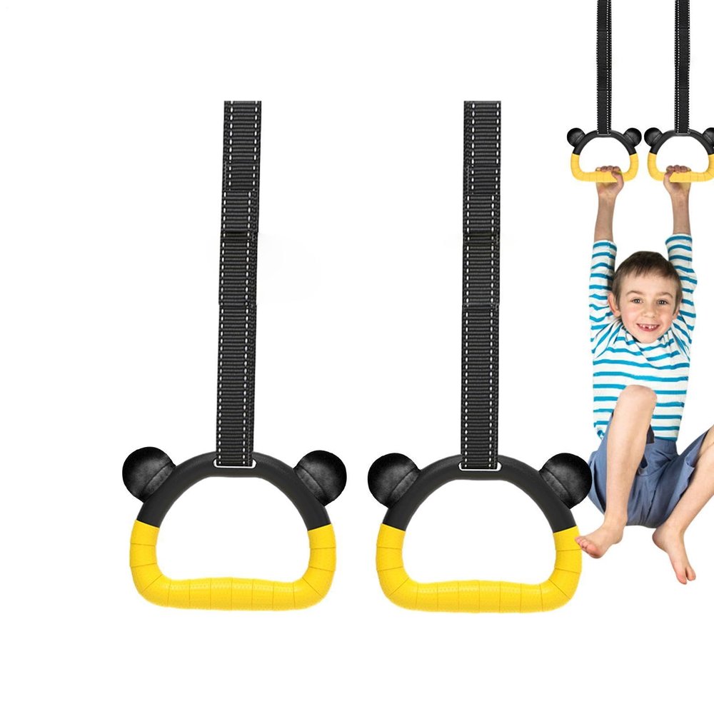 Calisthenics Gymnastics Rings, Pair, Adjustable Trapeze Bar Set