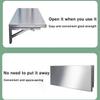 Folding Stainless Steel Wall Table, Floating Desk, 80 x 20 cm (32 x 8 in) view 4