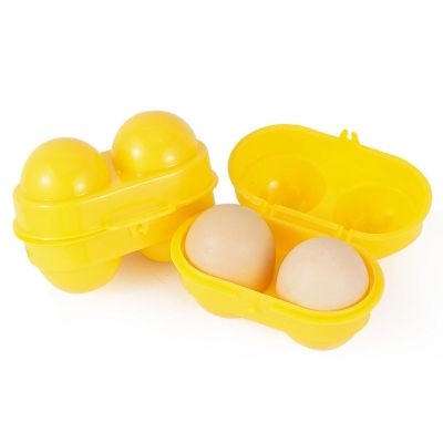 2-Piece Egg Holder - Portable Egg Container for 2 Eggs with Shock Protection