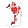ADOCARN Large Embroidered Lace Patch with Colorful Flowers for Clothing Repair and DIY Projects in Red view 2