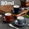 80 mL Sky Blue Ceramic Coffee Cup and Saucer view 2