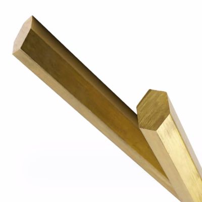 JNMING 10-Piece Brass Hexagonal Rods, 3/4/5/6 mm, 1000 mm Long (5 × 1000 mm)