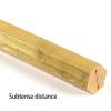 JNMING 10-Piece Brass Hexagonal Rods, 3/4/5/6 mm, 1000 mm Long (5 × 1000 mm) view 2