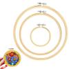 3-Piece Bamboo Embroidery Hoop Set view 1