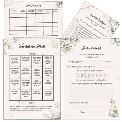 4-Piece Bachelorette Party Game Set