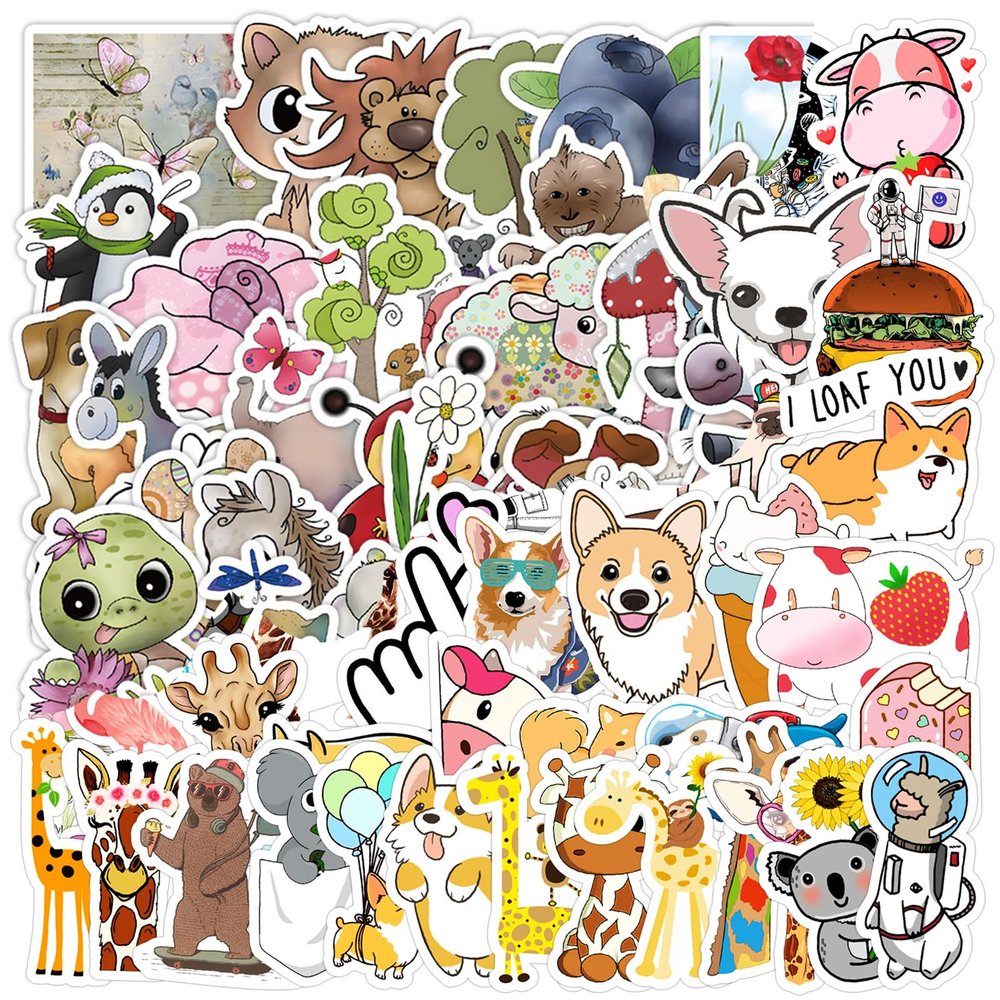 100 Animal Sticker Set