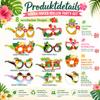 Catelves 8-Piece Funny Paper Party Sunglasses, Hawaii Decor Photo Booth Accessories for Adults view 3