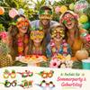 Catelves 8-Piece Funny Paper Party Sunglasses, Hawaii Decor Photo Booth Accessories for Adults view 4