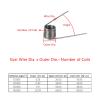 10-Pack High-Strength Spring Steel Torsion Springs, 1.5 mm Wire, 12 mm OD, 60/90/120/180° Angles view 4
