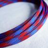 Expandable Braided PET Cable Sleeves, 10 m, Multicolor, 3–16 mm Flat Diameter (Red/Blue, 8 mm) view 1