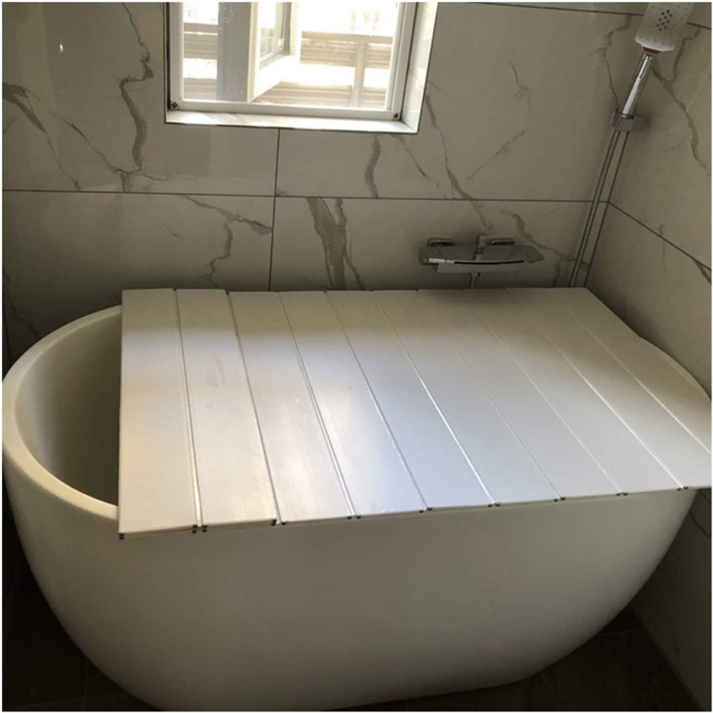 LMMIAOZ Folding PVC Bathtub Cover and Storage Tray