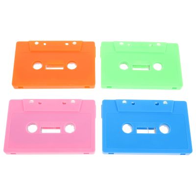 Kichvoe 4-Piece Empty Vintage Plastic Music Cassettes with Retro Design for DIY Recordings and Home Wall Decor Projects