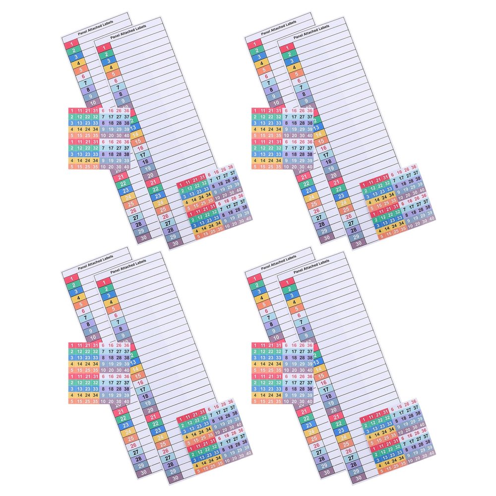 NULYLU 8 Self-Adhesive PVC Labels for Electrical Panels