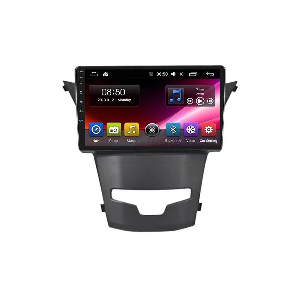 2-DIN Android GPS Car Stereo for SsangYong Korando/Actyon 2014–2017, Bluetooth, FM, Mirror Link, USB, AUX, Wi‑Fi, 4-Core 2GB+32GB