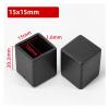 4/8/12/16-Piece Square Rubber Chair Leg Pads, PVC Table Leg Caps, Quiet Anti-Slip Floor Protectors (Black, 35 x 35 mm, 12 Pcs) view 2