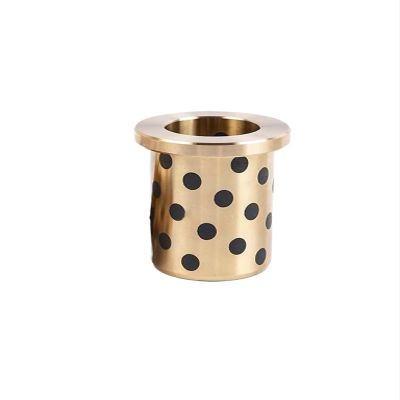 Wrapped Oil-Free Brass and Graphite-Brass Flanged Bushing JFB25x35x(20-50) mm - 45x5 mm (JFB25x35x45-45x5)
