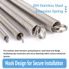 Purzen 304 Stainless Steel Extension Springs Set, 5 Pieces, 1 mm x 8 mm x 40 mm view 4