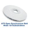 AT5 Open Timing Belt, 10/15/20/25/30 mm Wide, Polyurethane-Steel, PU, for 3D Printers (25 mm × 2 m) view 2