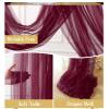 2-Piece 160 x 600 cm Dark Green Chiffon Wedding Arch Drape view 4