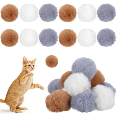 Larrel 12-Pack Faux Fur Pom Poms for Hats