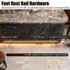 18.5 ft/564 cm Stainless Steel Bar Foot Rail for Outdoor Use view 2