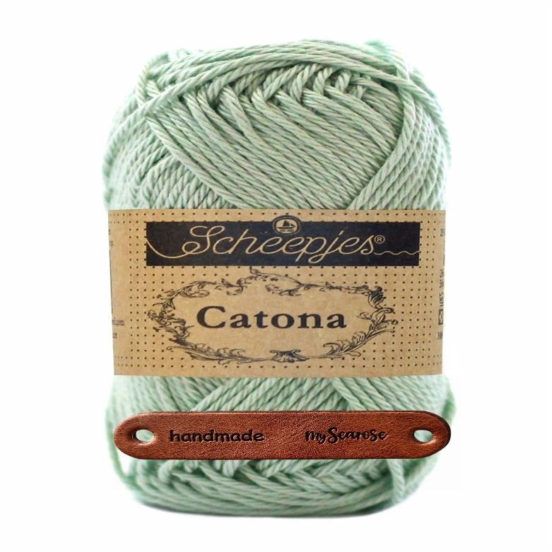 Scheepjes Catona 402 Silver Green Premium Cotton Yarn, 50 g