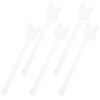GALPADA 5-Piece Rabbit-Shaped Glass Stir Sticks view 1
