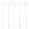 Healvian 5-Piece Rabbit-Shaped Glass Stirrer Set view 1