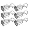 Rope Hooks with Hook, 6-Piece Zinc Alloy Set, Silver view 1