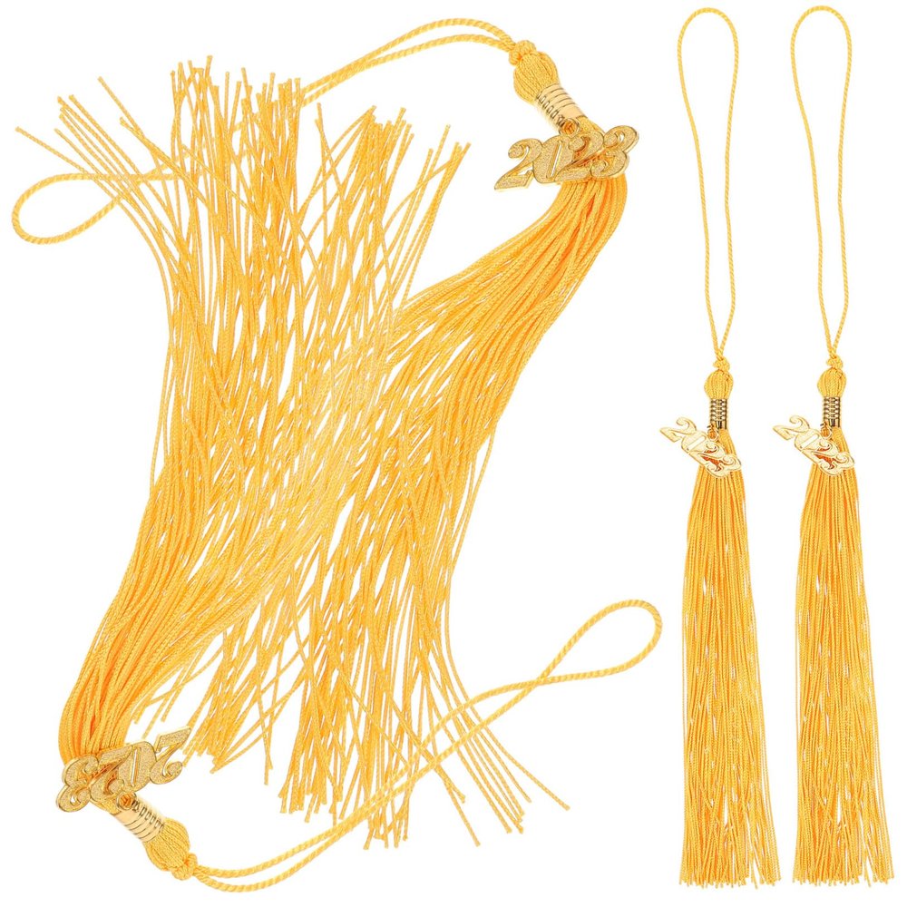 MAJORMENCH 4-Pack Doctor Graduation Cap Tassel Gold 40cm with Year Tag