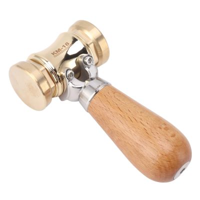 Qcwwy Woodworking Mallet with Brass and Replaceable Plastic Heads