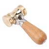 Qcwwy Woodworking Mallet with Brass and Replaceable Plastic Heads view 1
