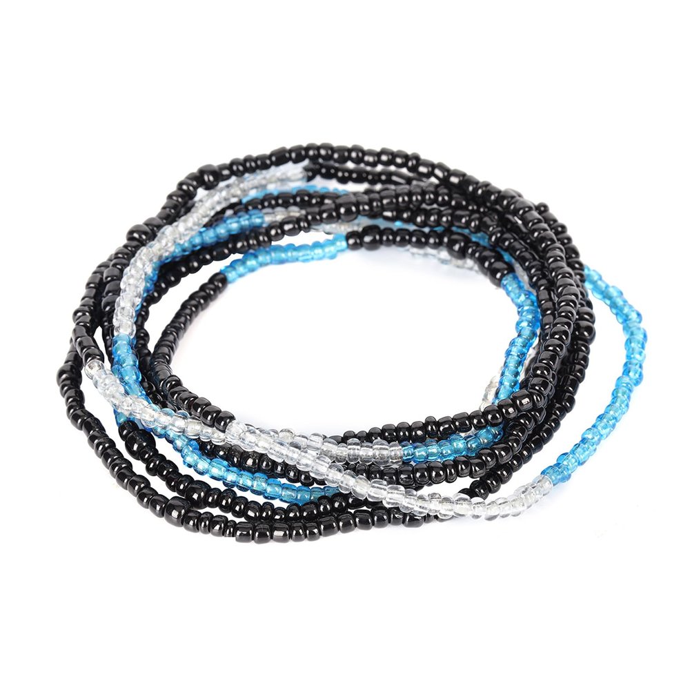 MAJORMENCH Handmade Glass Bead Waist Chain