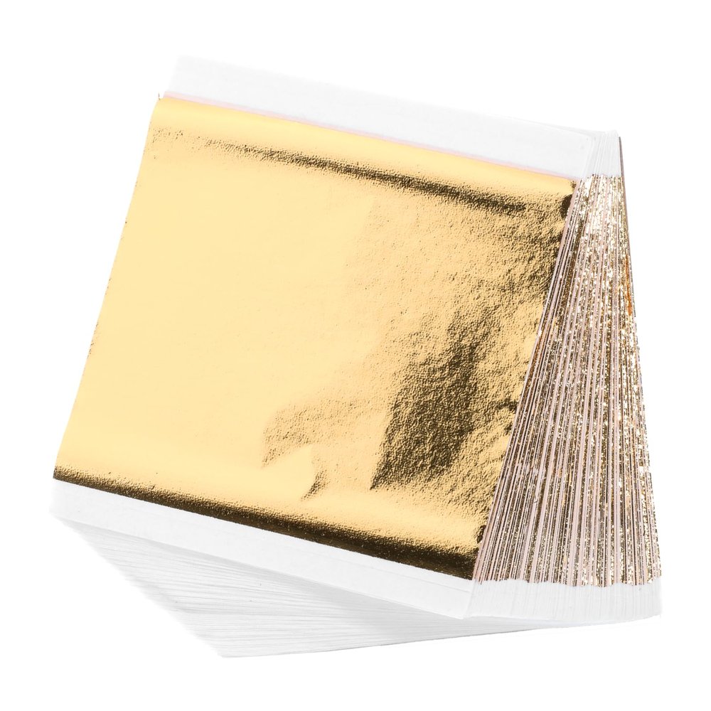 Apausvcm 100 Sheets Imitation Gold Leaf