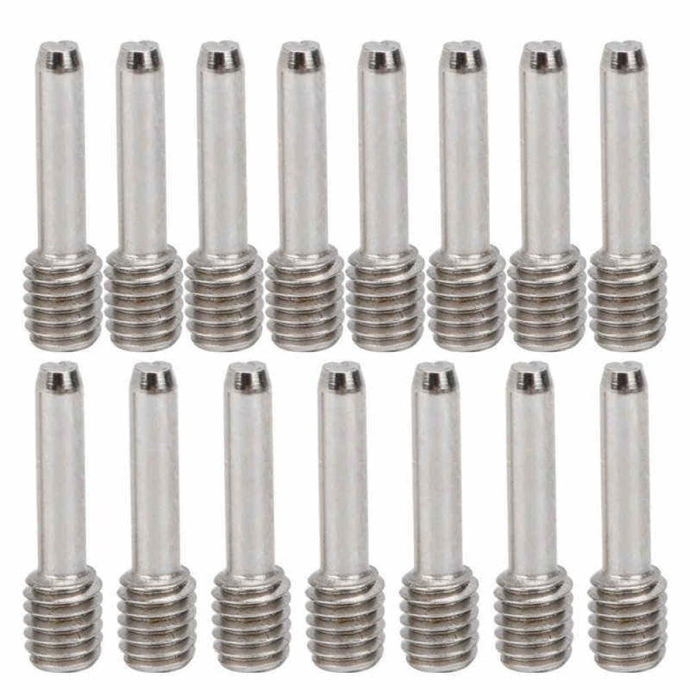 MIGHTY SCAPERS 15-Piece M3/M4 Hex Socket Headless Screw Set for 1/10 RC Crawler Cars, Silver (M4 x 15.4 mm)