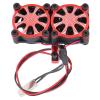 Naroote Motor Cooler with Dual Fans for 1/10 RC Cars, Temperature Sensor, for Brushed 540/550 and Brushless 3650/3660 Motors, Aluminum Alloy (Red) view 3