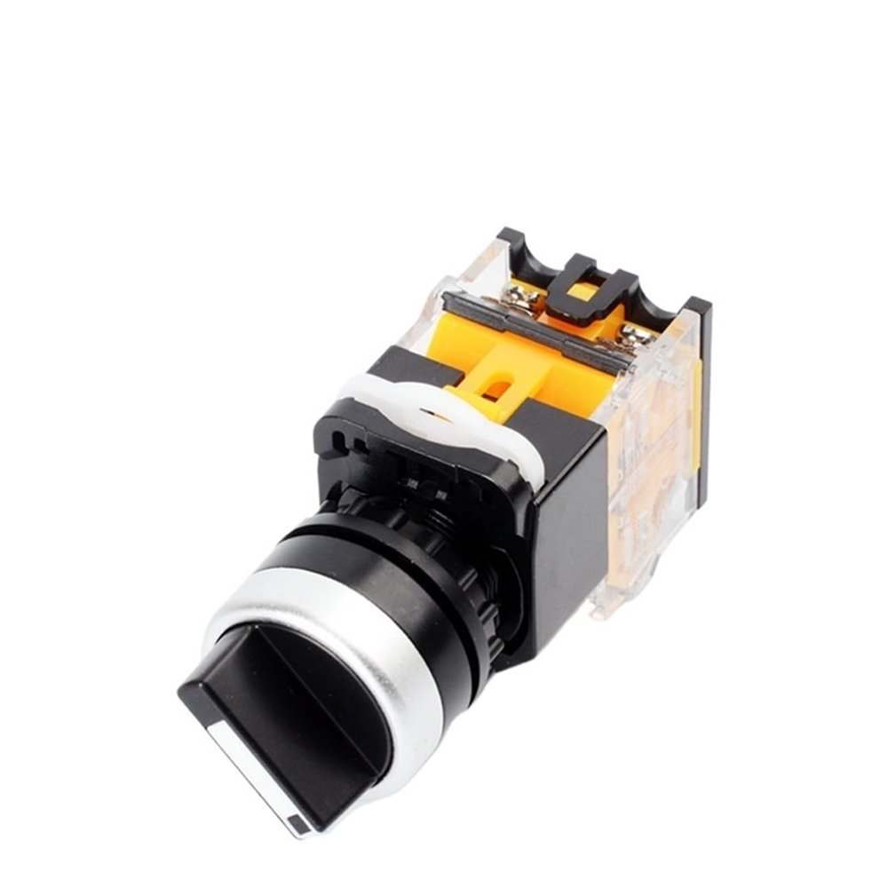 22 mm LA38 Round Power Button Switch, 1NO/1NC Momentary, Illuminated, 220V LED Indicator
