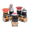 22 mm LA38 Round Power Button Switch, 1NO/1NC Momentary, Illuminated, 220V LED Indicator view 3