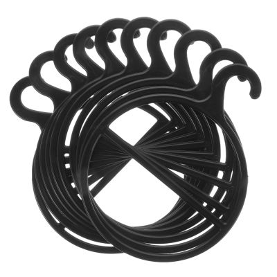 MAGICLULU 10-Pack Plastic Hangers with Scarf Holder and Rotating Mechanism