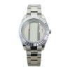 Gladiaond 1-Piece 36 mm Fluted Domed Watch Case with Sapphire Crystal, for Miyota 8215, 28.5 mm Dial, 316L Stainless Steel, Oyster Bracelet (Three Zhu Belt 13) view 1