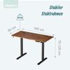 Relaxdays Electric Height-Adjustable Desk, Brown-Black view 4