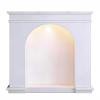 Decorative Arched Fireplace Surround, Freestanding with Lighting (White, Small) view 1