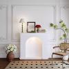 Decorative Arched Fireplace Surround, Freestanding with Lighting (White, Small) view 3