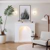 Decorative Arched Fireplace Surround, Freestanding with Lighting (White, Small) view 4