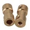 MTADSBKFP Rigid Screw Coupling, Brass Shaft Coupling for Motor Gearboxes, Gold-Tone, 26 mm, with Wrench (2 pcs, 2 mm/2 mm) view 4