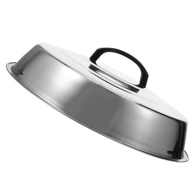 HYTROVE Stainless Steel Steak Dome Cover with Handle, Raised Shape for Grilling
