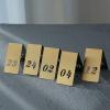 WEKONUMEX Table Number Cards, Gold Metal Table Numbers, 10 to 100 pcs. (1–40) view 1